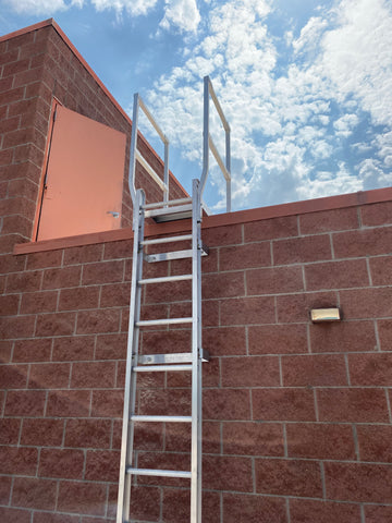ALACCGPR - Aluminum Access Ladder with Crossover Platform, Guardrails and Return Ladder